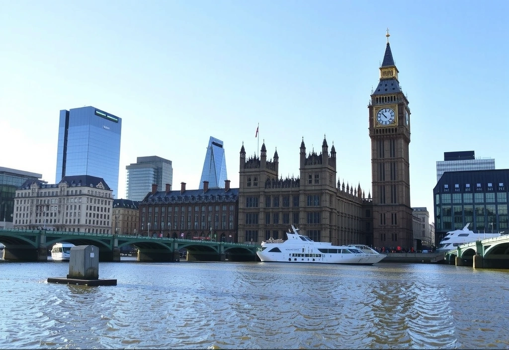 London business district skyline