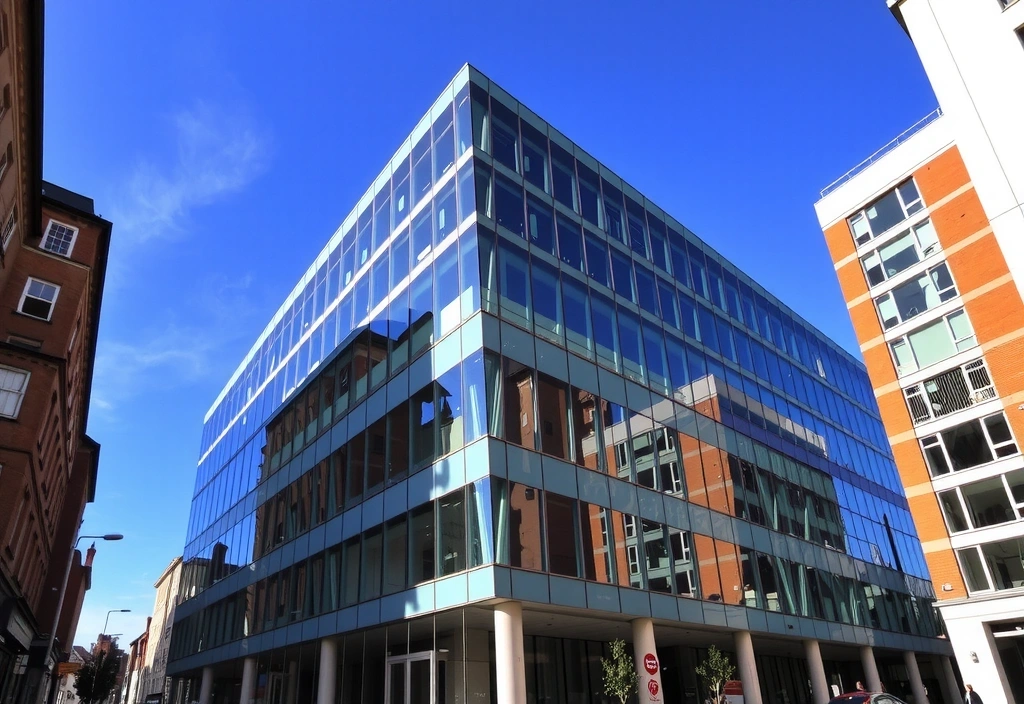 Modern office building in London business district