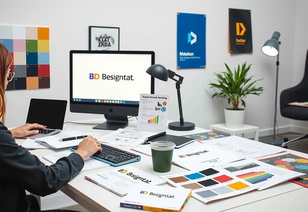 Creative design process and branding mockups